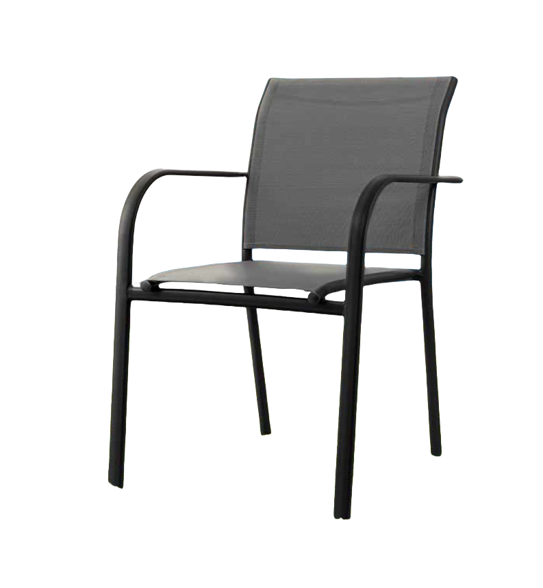 Hot Sale Outdoor Furniture metal Sling Stacking Arm Garden Chair